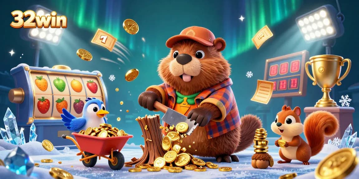 Experience thrilling wins at 32win with dazzling gold coins and exciting slot reels.