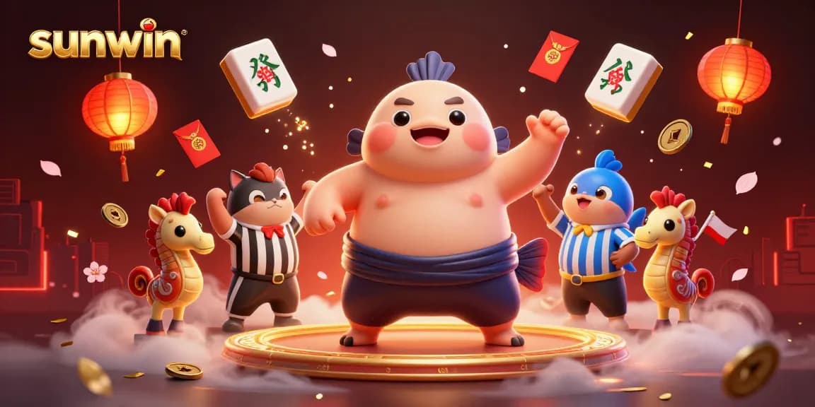 Engage with sunwin as a cartoon fugu competes in a lively underwater casino scene.