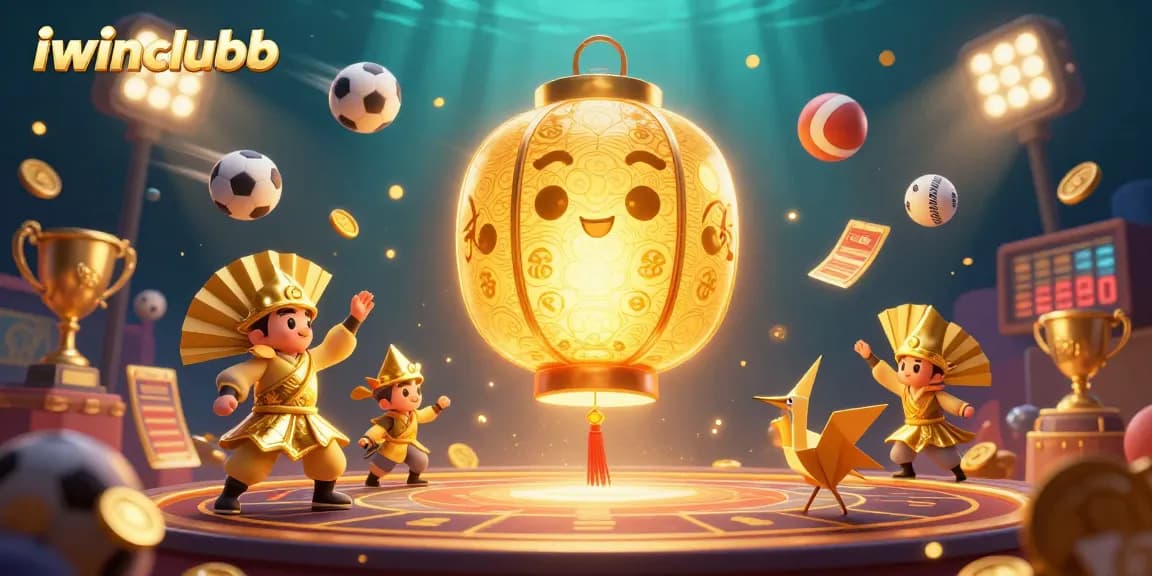 Engage with iwinclubb's vibrant casino scene filled with dynamic sports elements and lucky symbols.