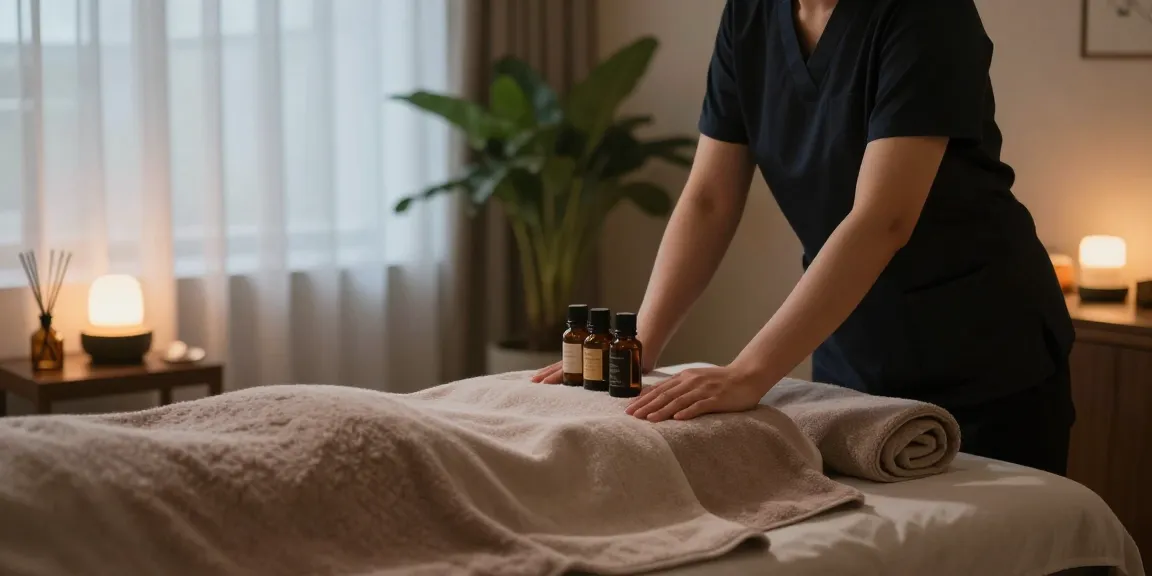 Relaxing spa environment highlighting 의정부출장마사지 with calming elements.