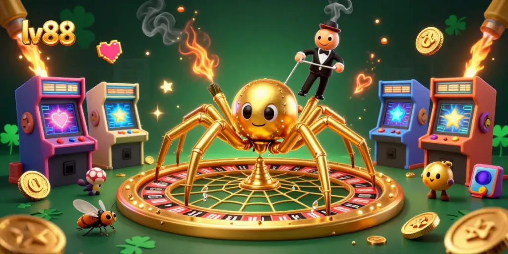 Experience thrilling betting action with lv 88's vibrant 3D casino-themed illustration, showcasing immersive characters and gaming elements.