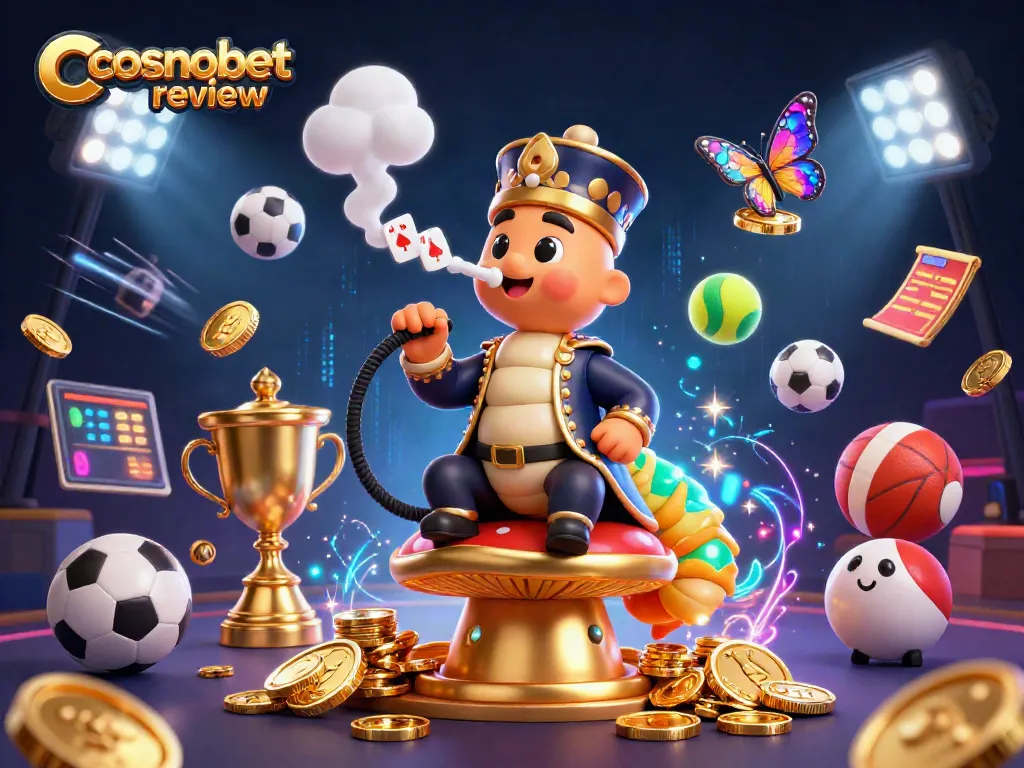 Experience the thrill of Cosmobet review with a vibrant gaming scene showcasing dynamic sports elements.