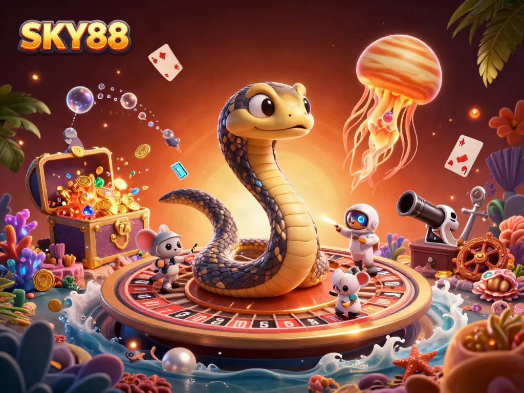 Experience thrilling entertainment at SKY88 with astronaut mice betting on cosmic roulette.