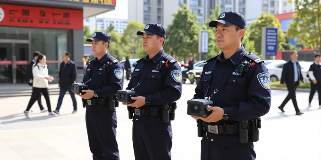Private Security professionals ensuring safety in a busy urban environment, trusted local service.