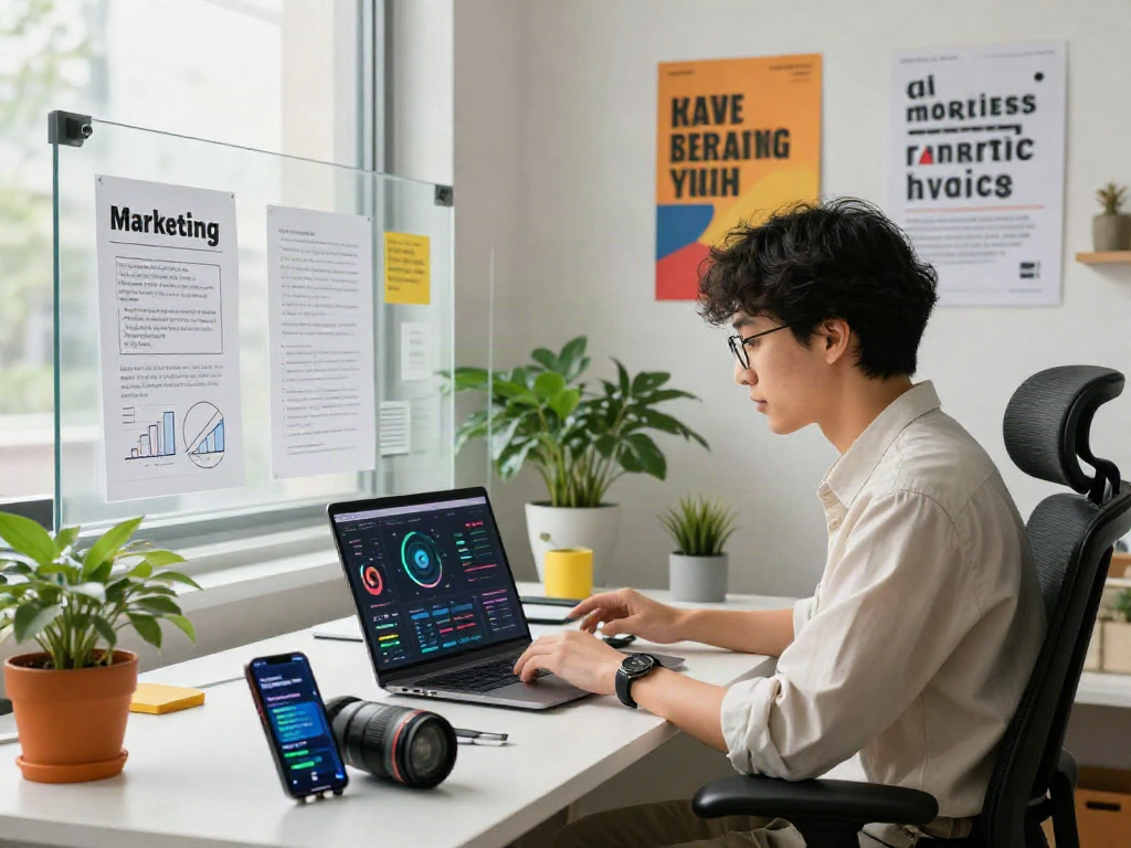 Juicy AI marketing workspace with data analysis and creative strategy notes.