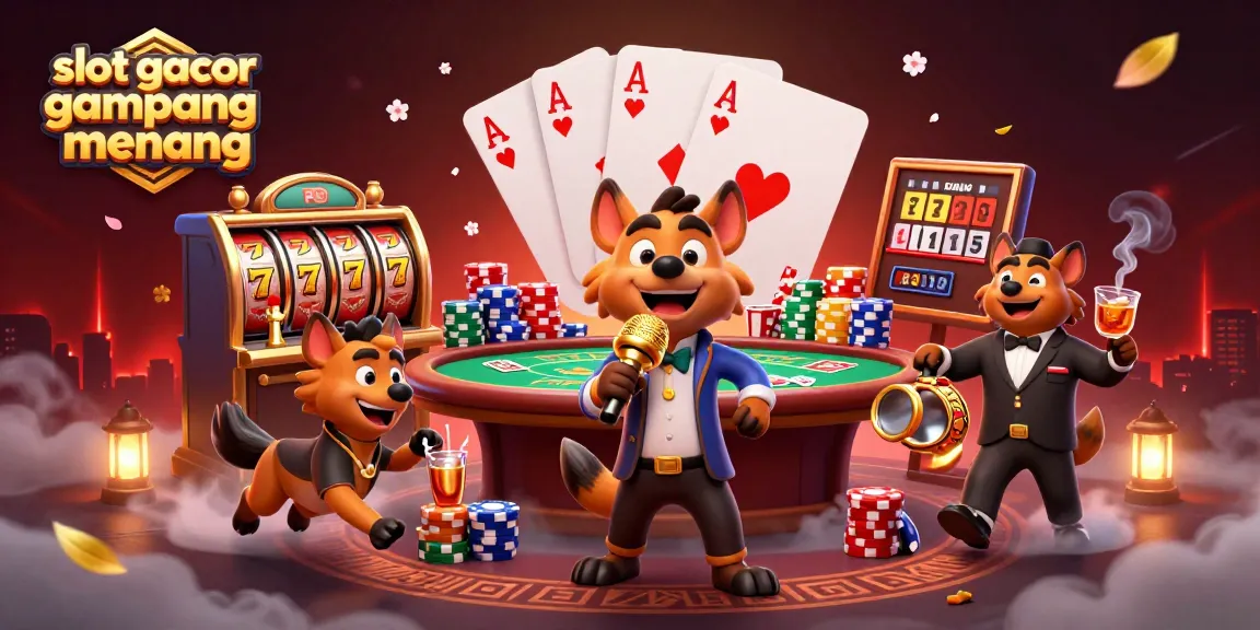 Experience slot gacor gampang menang with lively 3D cartoon hyenas at a vibrant casino club
