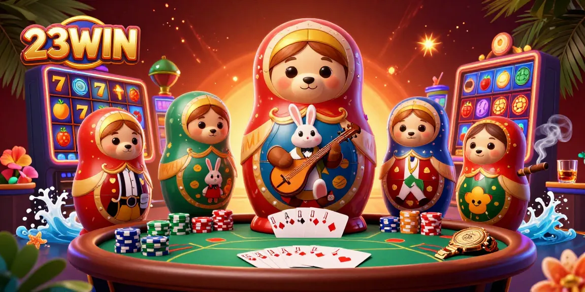 Engage in thrilling gameplay at 23WIN with dynamic slots and stunning casino scenes.