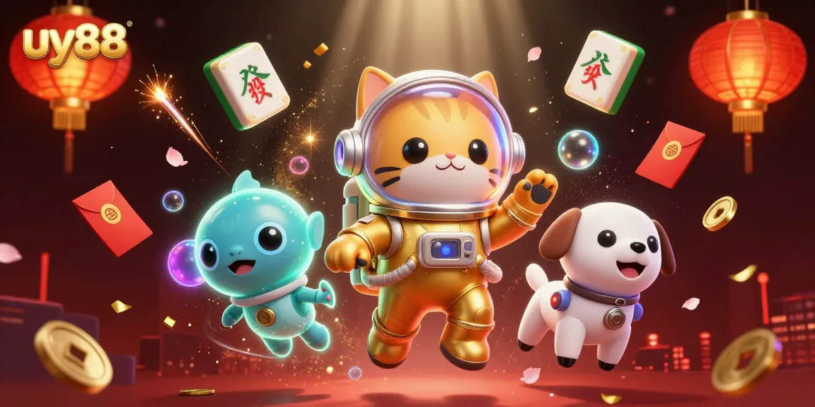 Experience the excitement of uy88 with vibrant casino-themed 3D illustration capturing stellar gameplay elements.