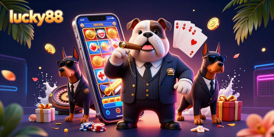 Experience thrilling gameplay at lucky88 with a vibrant casino scene featuring iconic characters and game elements.