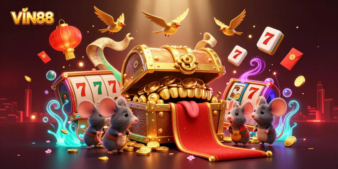 Attract players to VIN88 with exciting slot games and rich visuals of vibrant casino elements.