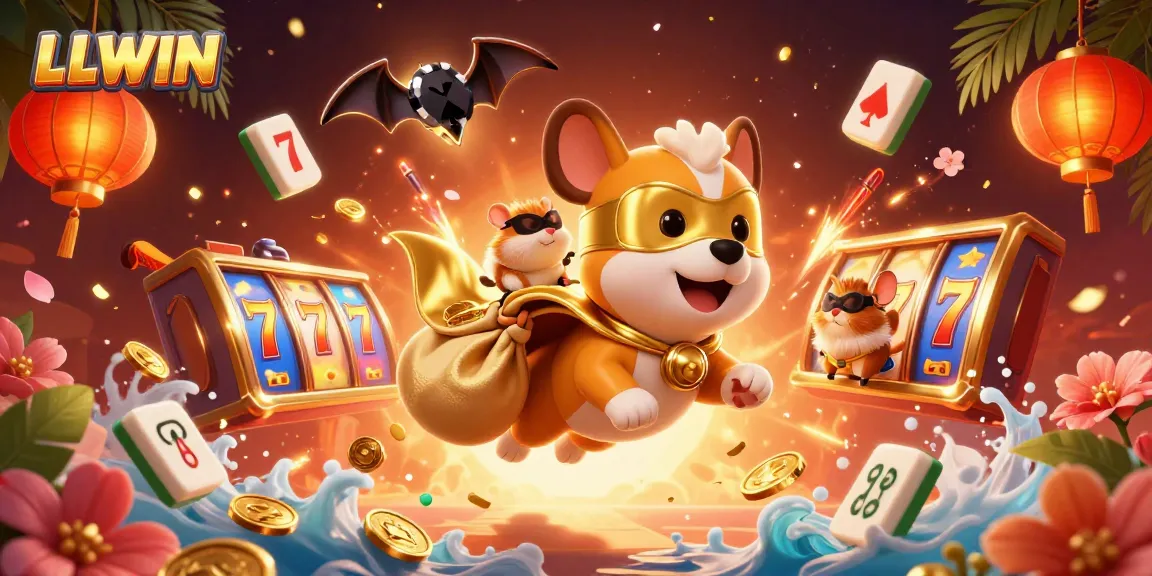 Experience dynamic gaming action at LLWIN with superhero characters and vibrant casino elements.